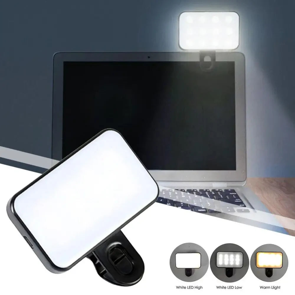 Rechargeable Clip On Selfie Fill Light