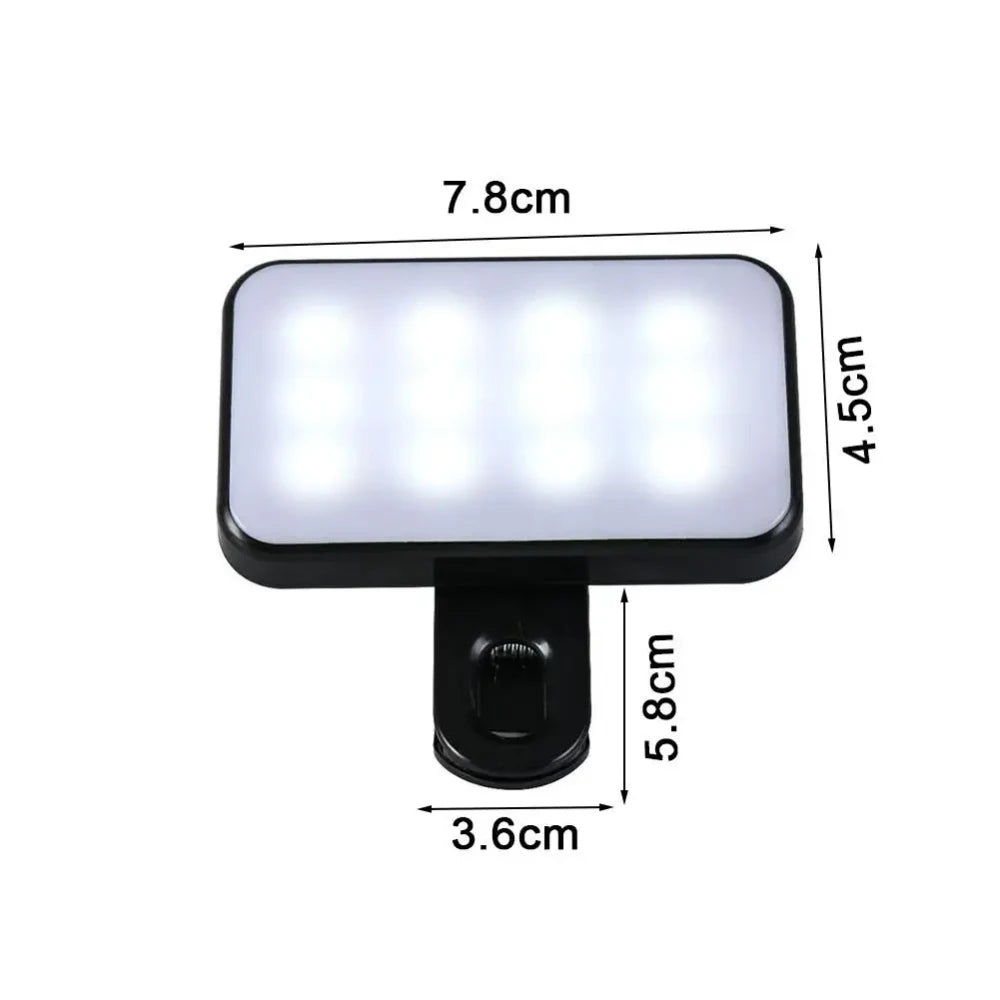 Rechargeable Clip On Selfie Fill Light